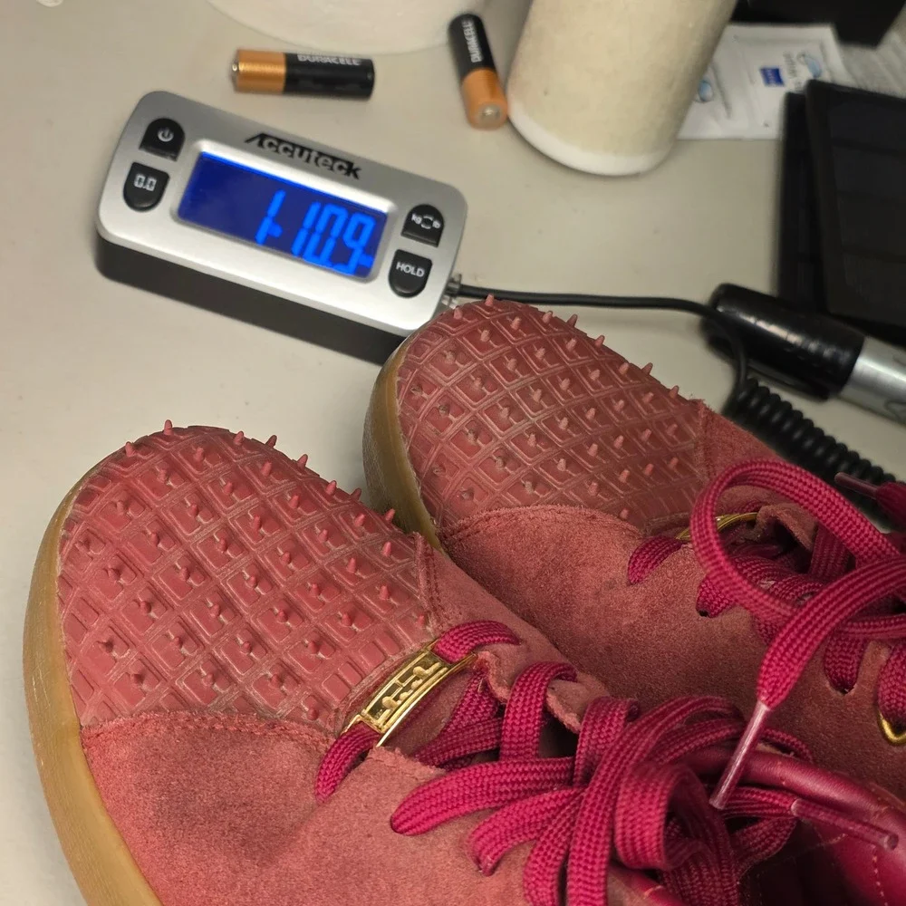 Nike‎ LeBron 13 Lifestyle Team Red Gum Brown Suede Studded 806396-600 Mens 8
